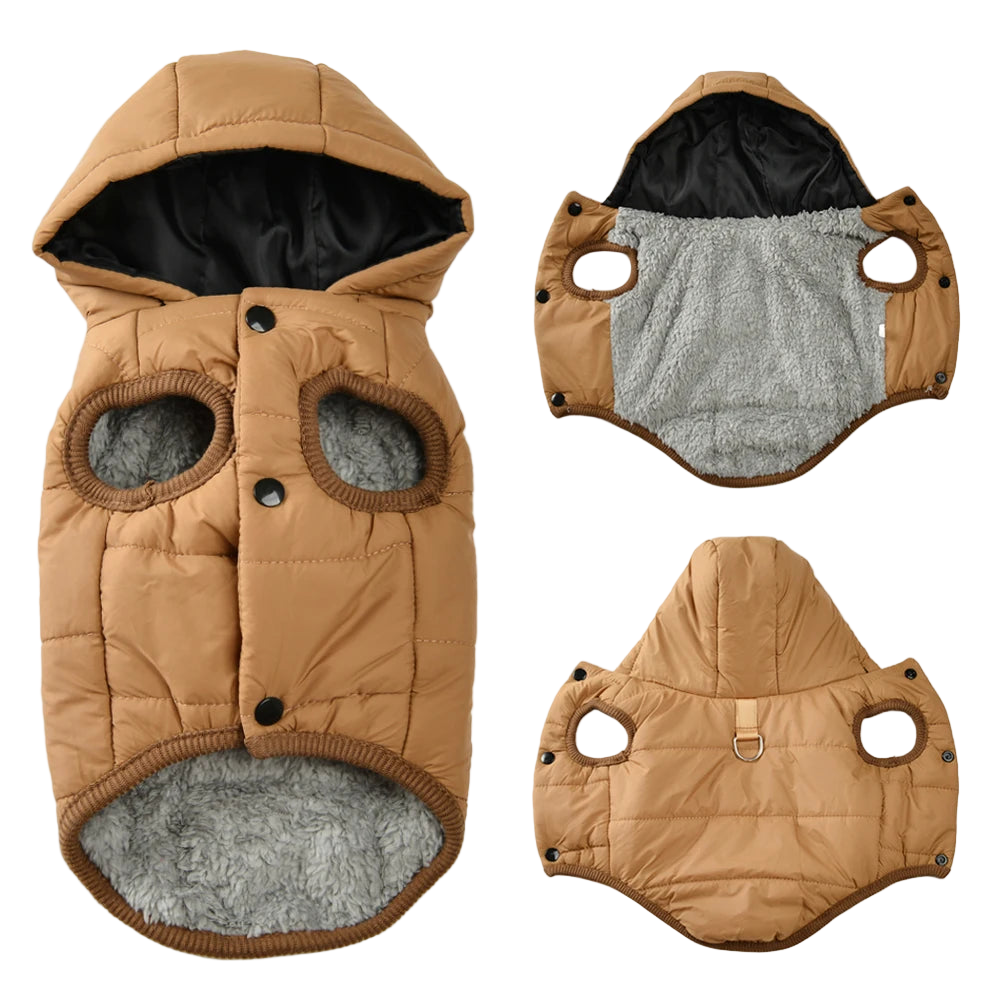 Warm Winter Dog Coat with Hoodie – Thick Cozy Jacket with D-Ring for Easy Walking
✔️ Perfect Warmth & Comfort: Made of thick fleece to keep your dog cozy in cold weather.
✔️ Practical Design: Built-in D-Ring for qu