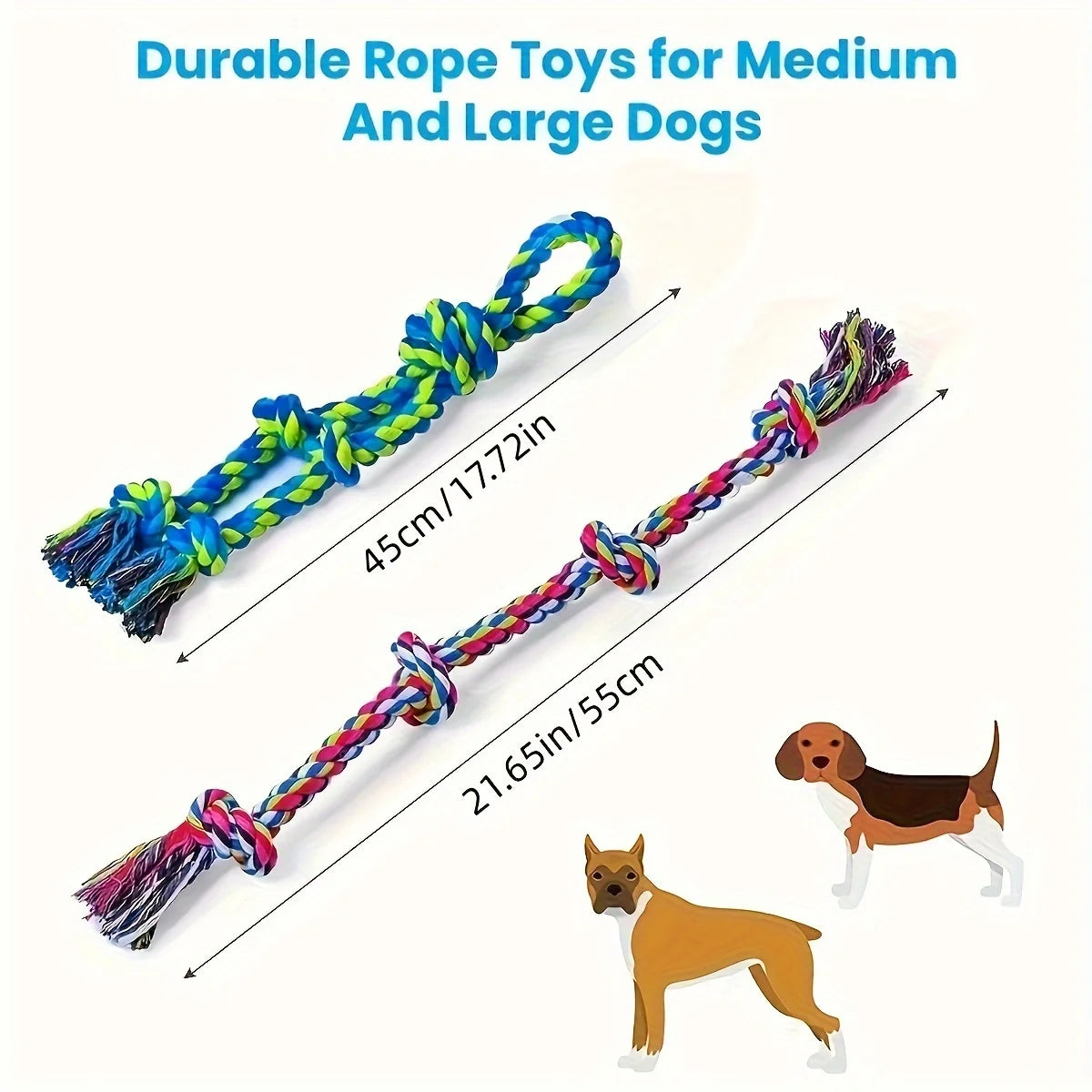 Durable Rope Tug Toy – Chew & Play Training Toy for Dogs
Durable & Safe for Chewing – made with tough, pet-safe cotton fibers.
 Perfect for Interactive Play – great for tug-of-war sessions with your dog. - FureverFriends