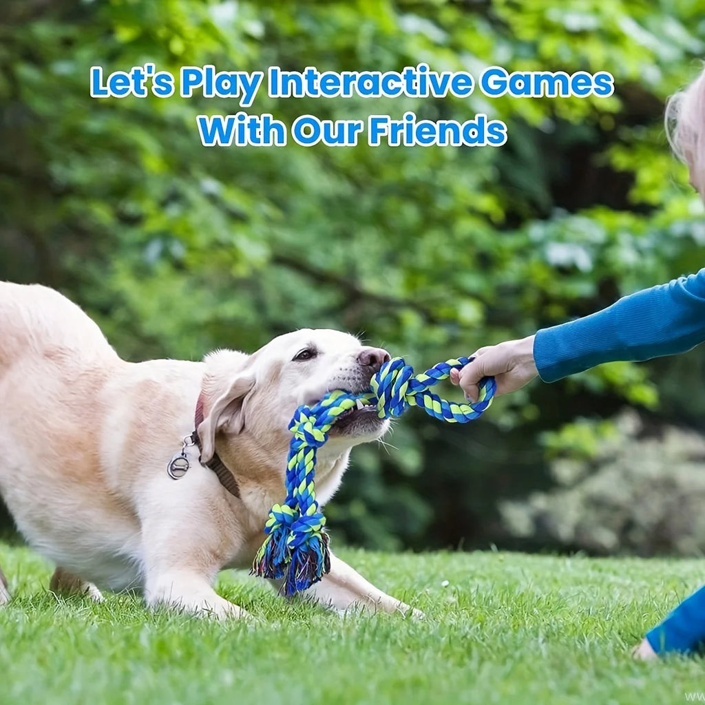Durable Rope Tug Toy – Chew & Play Training Toy for Dogs
Durable & Safe for Chewing – made with tough, pet-safe cotton fibers.
 Perfect for Interactive Play – great for tug-of-war sessions with your dog. - FureverFriends