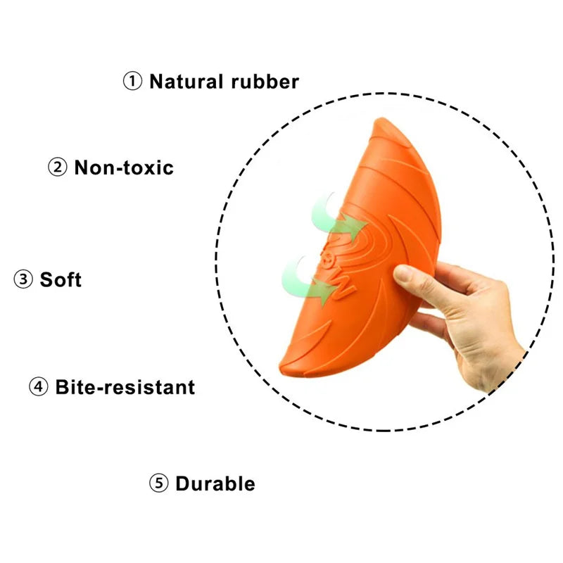 "Silicone Flying Disc for Dogs - Durable, Interactive & Multi-Functional Training Toy for Outdoor Play"

Product Benefits:

Durable & Flexible: Made from high-quality silicone for long-lasting use.

Training & Interaction: En - FureverFriends