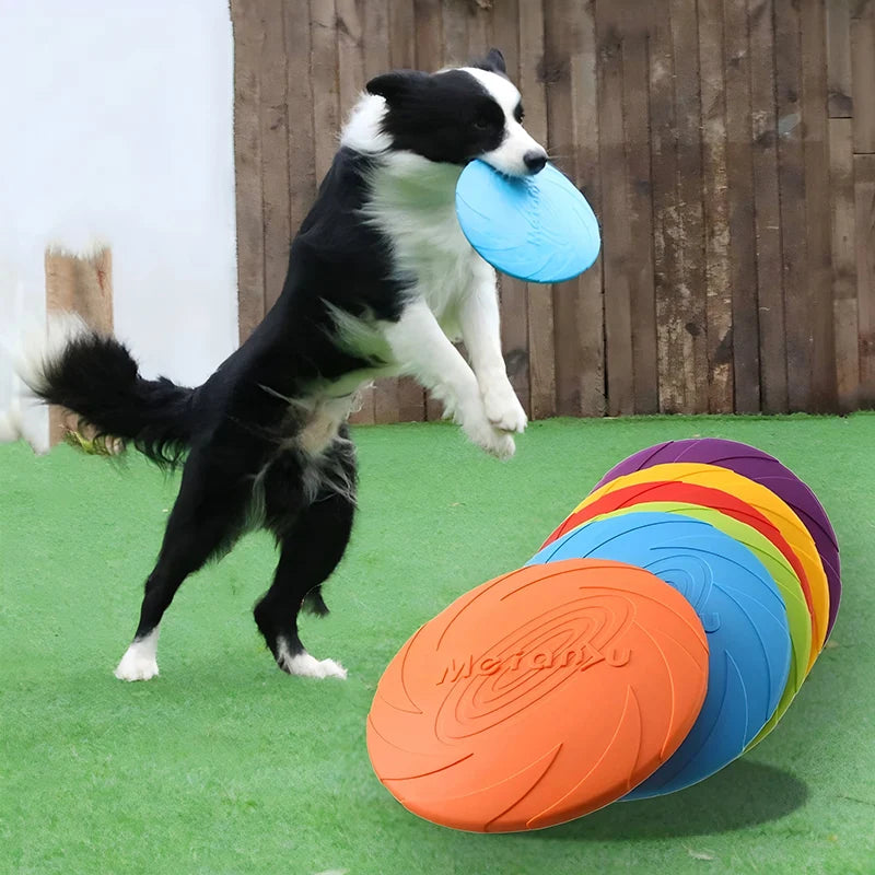 "Silicone Flying Disc for Dogs - Durable, Interactive & Multi-Functional Training Toy for Outdoor Play"

Product Benefits:

Durable & Flexible: Made from high-quality silicone for long-lasting use.

Training & Interaction: En - FureverFriends